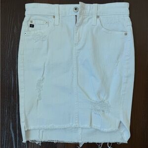 AG Adriano Goldschmied White Pencil Skirt